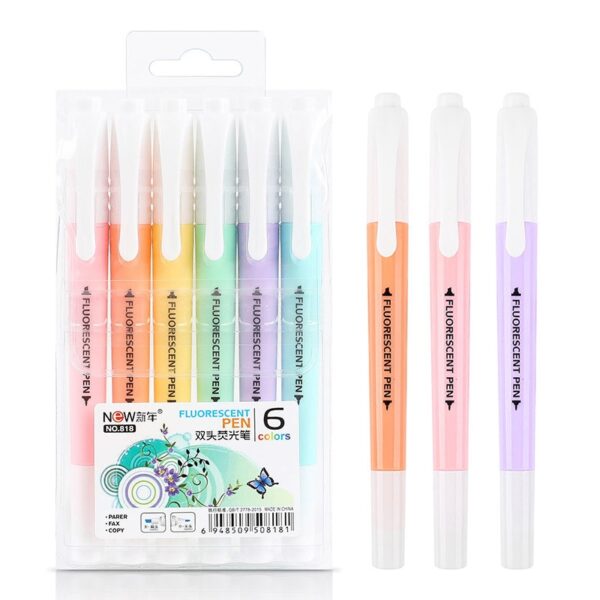 6-p-s-set-cabe-a-dupla-fluorescente-highlighter-caneta-marcadores-pastel-desenho-caneta-para-material