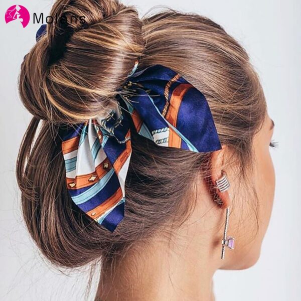 Molans-Novo-Chiffon-Arco-n-faixas-de-Cabelo-El-sticos-Para-Mulheres-Meninas-Headbands-La-os