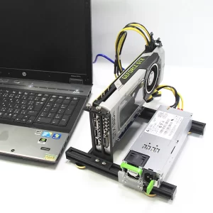 Portátil placa gráfica externa doca mini pcie para pciex16 riser cartão conjunto suporte + placa de riser + cabo de alimentação gpu + fonte de alimentação
