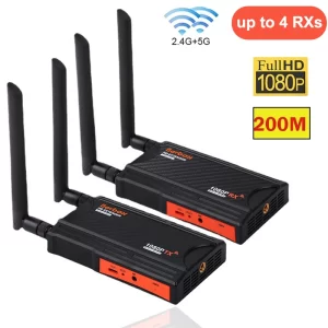 5.8ghz 200m sem fio hdmi extensor transmissor de vídeo receptor 1 a 4 divisor compartilhamento da tela para ps4 dvd câmera pc para tv monitor