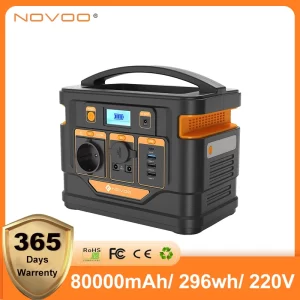 Novoo 40000mah 80000mah power station mini gerador de acampamento ao ar livre rvs li-carregador de emergência de backup de bateria com lanterna led